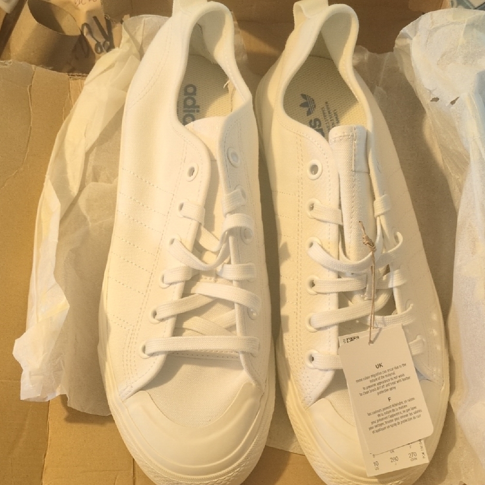 Adidas Classic White Lace-Up Sneakers